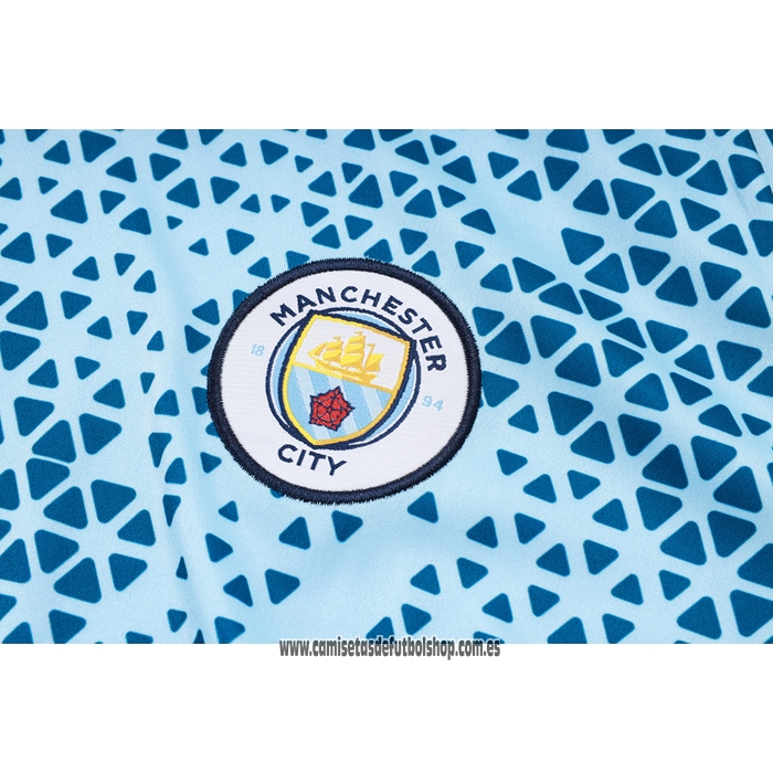 Chandal del Manchester City 23-24 Manga Corta Azul - Pantalon Corto